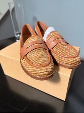 J. Crew Cedarwood Raffia Shoe size 7